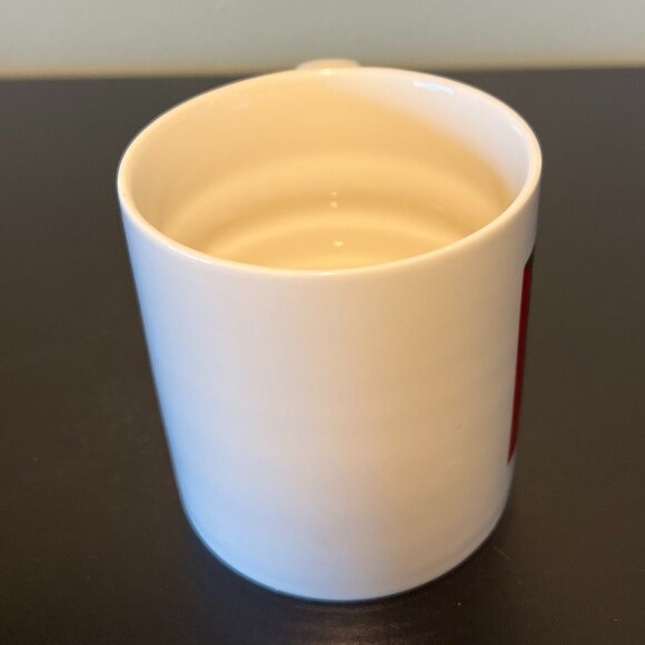 OPALHOUSE Letter "D ” Monogram Initial Maroon and Metallic Gold Ribbed Mug ~ - Picture 8 of 13